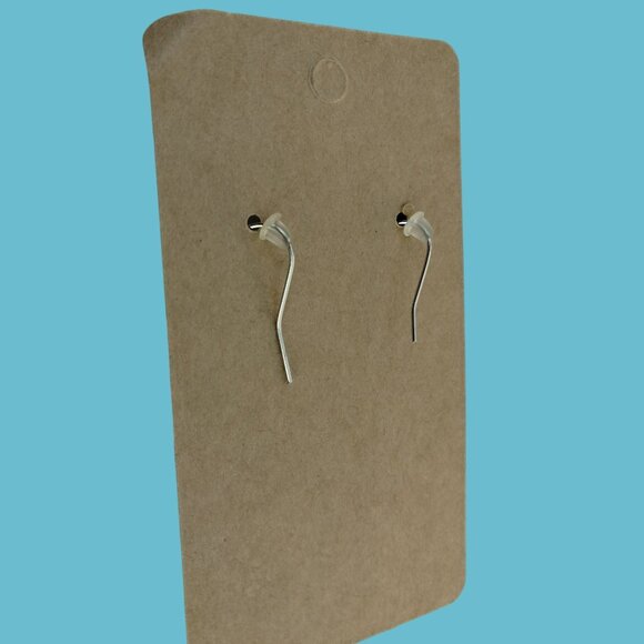 Earrings Blue Glass Beads Handmade Dangle - Picture 3 of 3